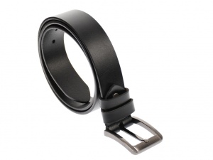 Curea barbati eleganta, din piele naturala, neagra 3.5 cm - DR1245N - Img 3