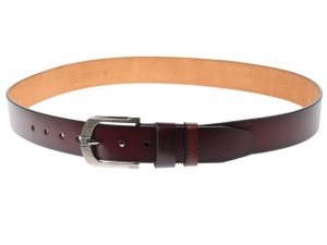 Curea barbati eleganta, din piele naturala, visinie 3.5 cm - DR1247VIS - Img 2