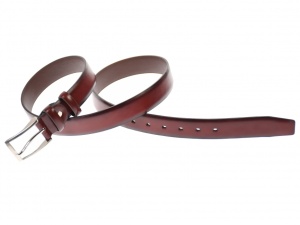 Curea barbati eleganta, din piele naturala visinie 3.5 cm - DR1320VIS - Img 3