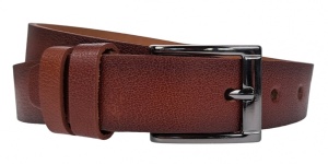 Curea barbati, eleganta, pentru costum, din piele naturala, Maro, 3cm - CK83M - Img 2