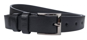 Curea barbati, eleganta, pentru costum, din piele naturala, Negru, 3cm - CK77N - Img 3