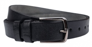 Curea batal barbati, eleganta pentru costum, din piele naturala, Negru, Latime 3.7cm, lungime pana la 170cm - CK87N - Img 2
