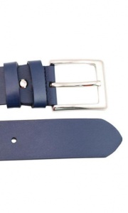 Curea casual barbati din piele naturala cu latimea de 4.3cm - Bleumarin SRNBLUE - Img 2