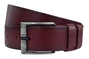 Curea din piele naturala pentru barbati latime 4.5 cm, Bordeaux - CK219VIS - Img 3