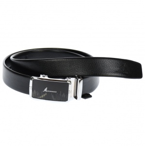Curea din piele pentru barbati, catarama metalica fara ac, latime 3.5 cm, lungime reglabila, negru - LS200NSS