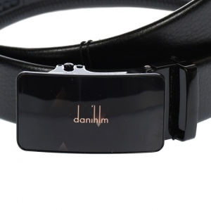 Curea din piele pentru barbati, catarama metalica fara ac, latime 3.5 cm, lungime reglabila, negru - LS221NNBR - Img 2