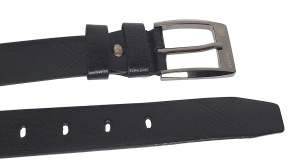Curea pantaloni barbati din piele naturala Negru 3.7cm CK200N - Img 2