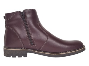 Ghete barbati casual din piele naturala cu fermoar imblanite GKR115VIS - Img 6