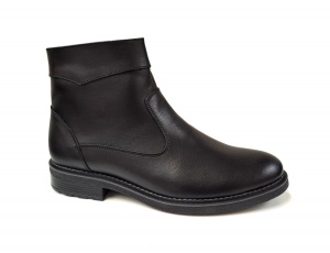 Ghete barbati casual, din piele naturala, cu fermoar, imblanite, Y055N - Img 2
