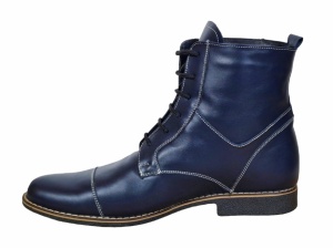Ghete barbati casual din piele naturala imblanite Bleumarin - GBOND2BL - Img 4