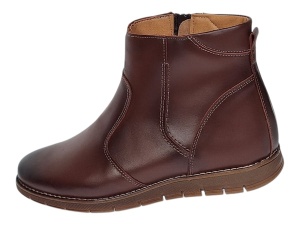 Ghete barbati casual din piele naturala maro cu fermoar imblanite GF1204YANIS - Img 4