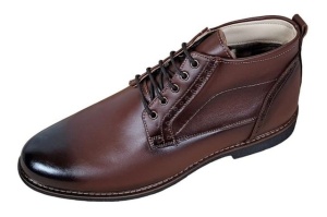 Ghete barbati casual din piele naturala maro imblanite Karo GKR56M - Img 5