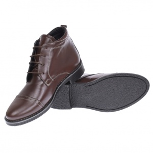 Ghete barbati din piele naturala casual-elegant, imblanite, cu sireturi, GBOND1M - Img 6