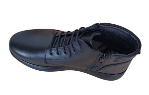 Ghete barbati din piele naturala imblanite culoare neagra GSSPORT23N - Img 3