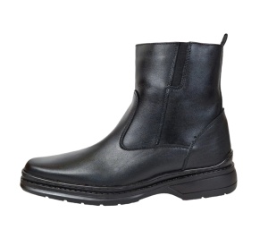Ghete barbati, din piele naturala, model casual, inchidere cu fermoar, imblanite, calapod lat - 4013N - Img 6