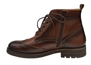 Ghete barbati Oxford din piele naturala imblanite Maro GKR29M - Img 3