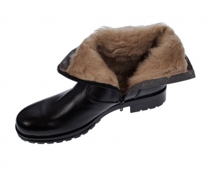 Ghete dama din piele naturala cu fermoar imblanite MVS55N - Img 4