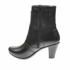 Ghete dama din piele naturala, cu fermoar, negre, IMBLANITE - MVS46N - Img 3