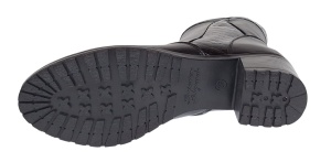 Ghete dama din piele naturala de culoare neagra imblanite Ada MVS83CRN - Img 7