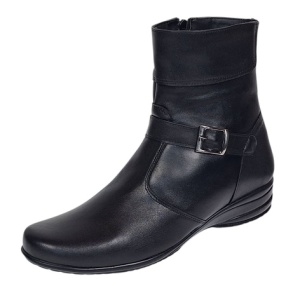 Ghete dama Marimea 39 din piele naturala cu fermoar imblanite GD156N2 - Img 2