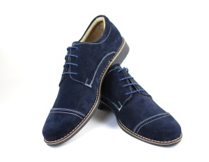 Marimea 39, Pantofi barbati eleganti din piele naturala bleumarin - LP34BL - Img 4