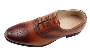 Marimea 41 Pantofi barbati office eleganti din piele naturala L887MD - Img 3