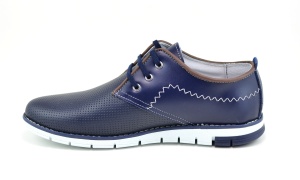 Oferta 40, 42 Pantofi barbati sport din piele naturala bleumarin Yanis Blue Confort - Img 4