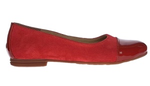 OFERTA marimea 35, 39 - Balerini dama, din piele naturala intoarsa, cu varf lacuit, rosu - LARENALACRVEL - Img 3
