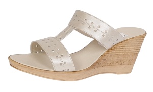 Oferta marimea 36 Papuci dama din piele naturala cu platforme de 7cm LPAP88BEJ - Img 4