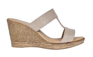OFERTA! marimea 37, 38 - Papuci dama din piele naturala cu platforme de 7cm Bej LPAP300BEJ - Img 5
