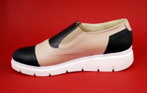 Oferta marimea 38 - Pantofi dama casual din piele naturala de culoare bej - LRUT4BN - Img 5