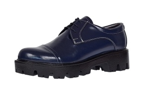 Oferta marimea 38 Pantofi dama casual din piele naturala platforme inalte Bleumarin - LP11BLM - Img 11