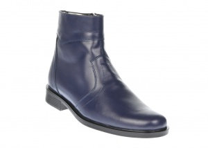 Oferta marimea 39, 40 - Ghete barbati office, elegante din piele naturala, cu fermoar, Bleumarin - LGB99BLM