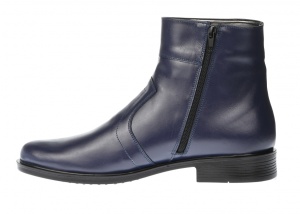 Oferta marimea 39, 40 - Ghete barbati office, elegante din piele naturala, cu fermoar, Bleumarin - LGB99BLM - Img 5