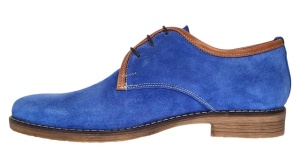 Oferta Marimea 39 Pantofi barbati casual din piele naturala intoarsa Albastru LPRAMFBLUE - Img 5