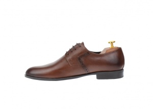 OFERTA MARIMEA 39 - Pantofi barbati eleganti din piele naturala maro, LROSETYM - Img 3
