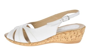 OFERTA MARIMEA 39 - Sandale dama, din piele naturala, alb, cu platforma de 4cm - LS52A - Img 3