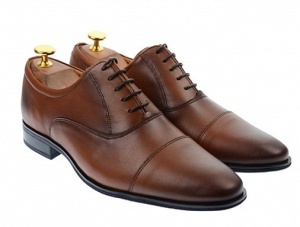 OFERTA MARIMEA 40 - Pantofi barbati eleganti, cu siret, din piele naturala maro coniac - 347CONIAC - Img 3