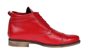 Oferta marimea 41 43- Ghete barbati din piele naturala casual, imblanite, Bond Rosu - LBOND1R - Img 2