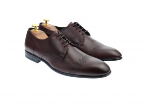 OFERTA MARIMEA 41 - Pantofi barbati eleganti, cu siret, din piele naturala visinie - L700VISINIU - Img 3