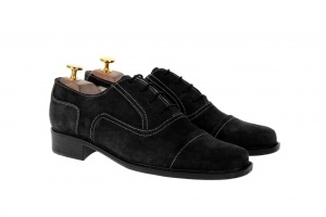 Oferta marimea 41, pantofi barbati eleganti din piele naturala intoarsa LP32NVEL - Img 3