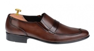 Oferta marimea 41 Pantofi barbati office eleganti din piele naturala maro Elion LELY13M - Img 3