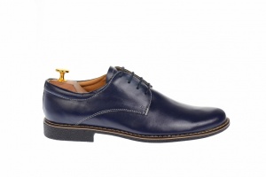 Oferta marimea 42 - Pantofi barbati, casual- eleganti, din piele naturala, bleumarin inchis, LP80BLM - Img 3