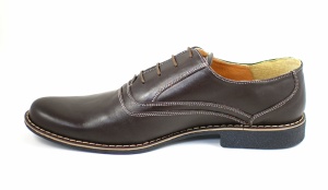 Oferta marimea 43 - Pantofi barbati eleganti din piele naturala, culoare maro - LP37M - Img 4