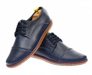 Oferta Pantofi barbati din piele naturala bleumarin 338 Marimea 44 - Img 2