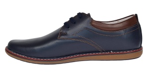 Oferta Pantofi barbati din piele naturala bleumarin 338BLM - Img 7