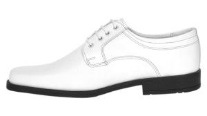 Pantofi barbati albi eleganti din piele naturala cu siret PB2265M - Img 3