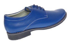 Pantofi barbati casual din piele naturala, Albastru 859AL - Img 8