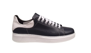 Pantofi barbati casual din piele naturala, Bleumarin - Alb, GKR-COMBAT-2N - Img 2