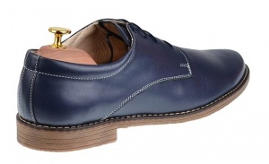 Pantofi barbati casual din piele naturala bleumarin - PABLM - Img 4